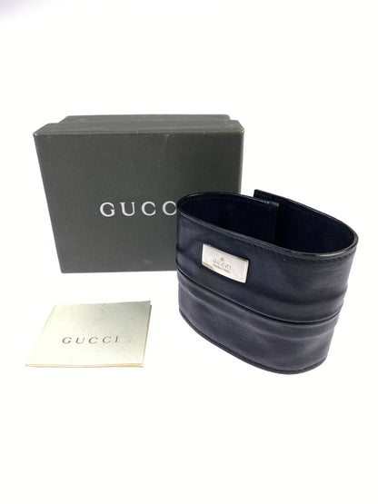 【中古品】【メンズ/レディース】 GUCCI グッチ レザー バングル コインケース 039・1669・0996 アクセサリー 財布 ポーチ 182-260821-hu-01-min カラー：ブラック 万代Net店