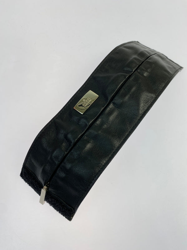 【中古品】【メンズ/レディース】 GUCCI グッチ レザー バングル コインケース 039・1669・0996 アクセサリー 財布 ポーチ 182-260821-hu-01-min カラー：ブラック 万代Net店