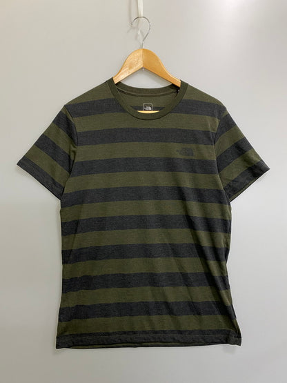 【中古品】【メンズ】 THE NORTH FACE ザ ノースフェイス ボーダー SS TEE NT32082 ショートスリーブ 半袖 Tシャツ ティーシャツ 144-260822-hu-05-min サイズ：L カラー：グレー/グリーン 万代Net店