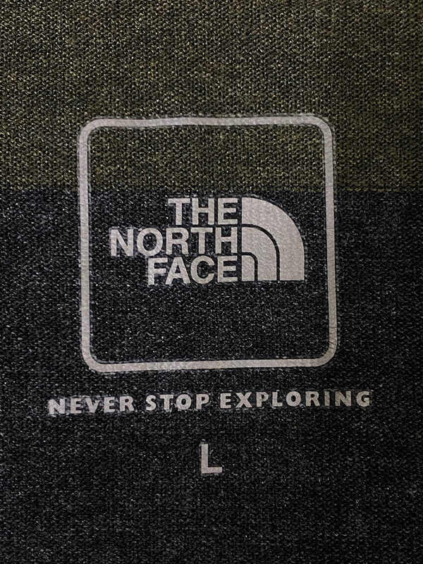 【中古品】【メンズ】 THE NORTH FACE ザ ノースフェイス ボーダー SS TEE NT32082 ショートスリーブ 半袖 Tシャツ ティーシャツ 144-260822-hu-05-min サイズ：L カラー：グレー/グリーン 万代Net店
