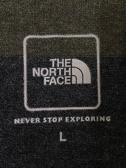 【中古品】【メンズ】 THE NORTH FACE ザ ノースフェイス ボーダー SS TEE NT32082 ショートスリーブ 半袖 Tシャツ ティーシャツ 144-260822-hu-05-min サイズ：L カラー：グレー/グリーン 万代Net店