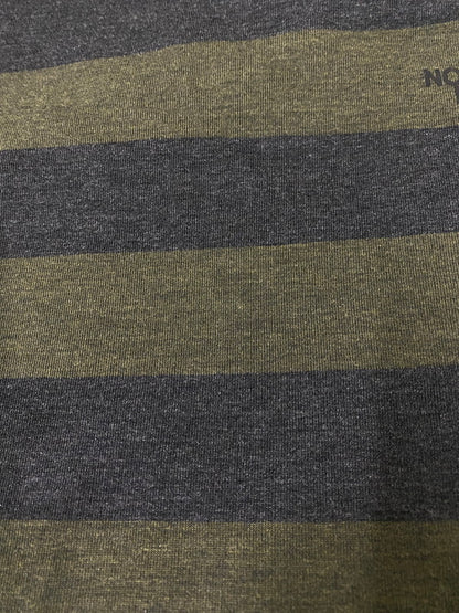 【中古品】【メンズ】 THE NORTH FACE ザ ノースフェイス ボーダー SS TEE NT32082 ショートスリーブ 半袖 Tシャツ ティーシャツ 144-260822-hu-05-min サイズ：L カラー：グレー/グリーン 万代Net店