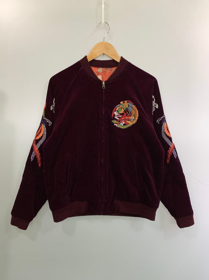 【中古品】【メンズ】 AUSTERE JAPAN KOROMO オースティアー ジャパン コロモ REVERSIBLE SOUVENIR JACKET リバーシブル スーベニア ジャケット スカジャン メンズ アウター 刺繍 145-260818-em-37-min サイズ：M カラー：ワインレッド/オレンジ系 万代Net店