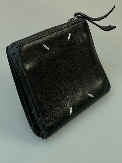 【中古品】【メンズ/レディース】 MAISON MARGIELA メゾン マルジェラ 4ステッチ フリップフラップ ウォレット 2つ折り財布 200-260823-em-29-min カラー：ブラック 万代Net店