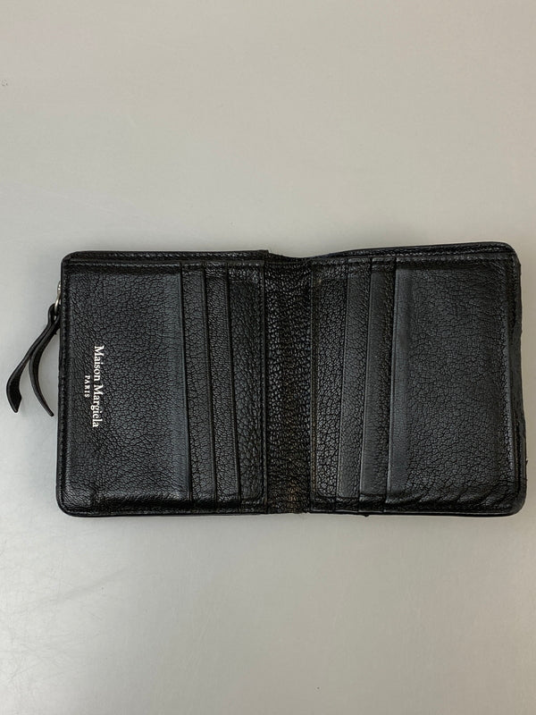 【中古品】【メンズ/レディース】 MAISON MARGIELA メゾン マルジェラ 4ステッチ フリップフラップ ウォレット 2つ折り財布 200-260823-em-29-min カラー：ブラック 万代Net店