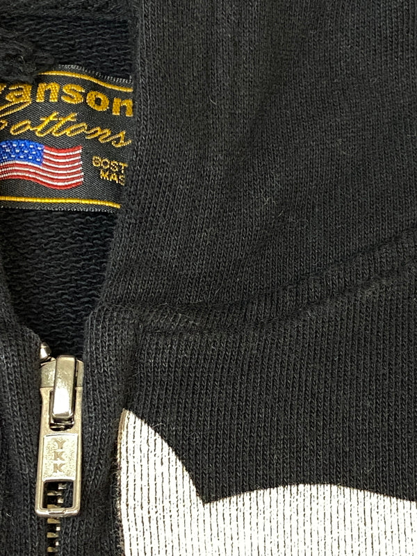 【中古品】【メンズ】 VANSON バンソン SKULL ZIP HOODIE スカル ジップパーカー フーディ 145-260815-ta-04-min サイズ：L カラー：ブラック 万代Net店