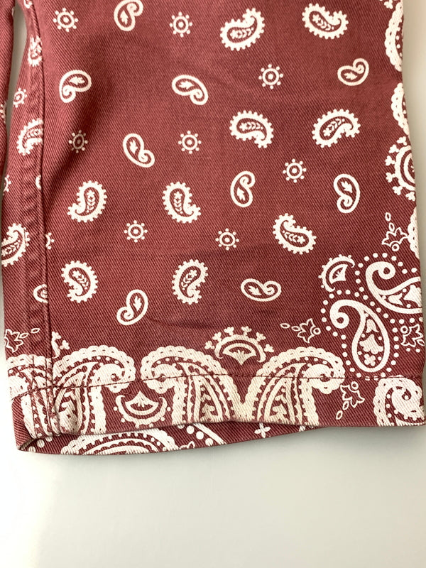 【中古品】【メンズ】 GRAMICCI グラミチ ペイズリーパンツ メンズ ボトムス 155-260813-KS-28-min サイズ：L カラー：ワイン/ホワイト 万代Net店