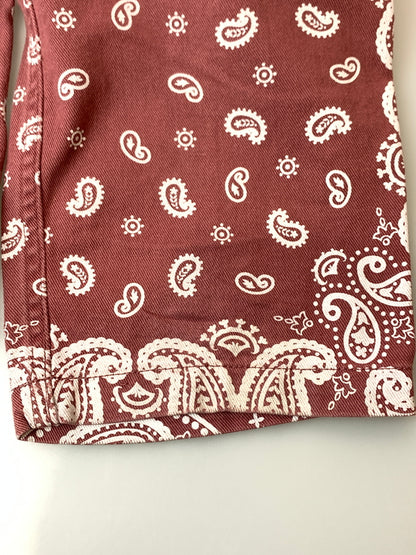 【中古品】【メンズ】 GRAMICCI グラミチ ペイズリーパンツ メンズ ボトムス 155-260813-KS-28-min サイズ：L カラー：ワイン/ホワイト 万代Net店
