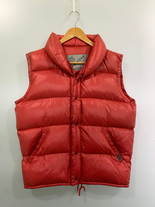 【現状渡し品】【メンズ】 MONCLER モンクレール 70S ダウンベスト 1970年代 メンズ アウター 141-260813-KS-08-min サイズ：2 カラー：レッド 万代Net店