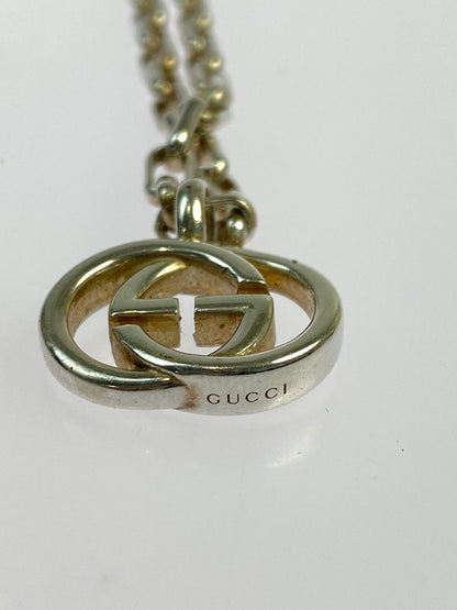 【中古品】【メンズ/レディース】 GUCCI グッチ インターロッキングGネックレス アクセサリー 182-260821-hu-02-min カラー：シルバー 万代Net店