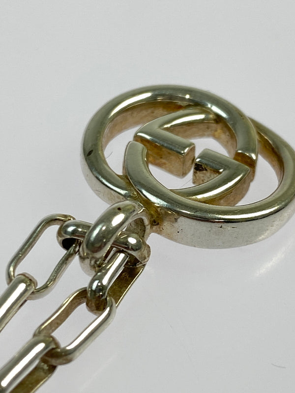 【中古品】【メンズ/レディース】 GUCCI グッチ インターロッキングGネックレス アクセサリー 182-260821-hu-02-min カラー：シルバー 万代Net店