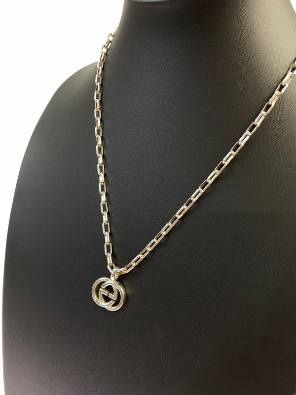 【中古品】【メンズ/レディース】 GUCCI グッチ インターロッキングGネックレス アクセサリー 182-260821-hu-02-min カラー：シルバー 万代Net店