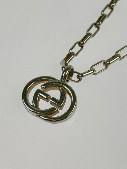 【中古品】【メンズ/レディース】 GUCCI グッチ インターロッキングGネックレス アクセサリー 182-260821-hu-02-min カラー：シルバー 万代Net店