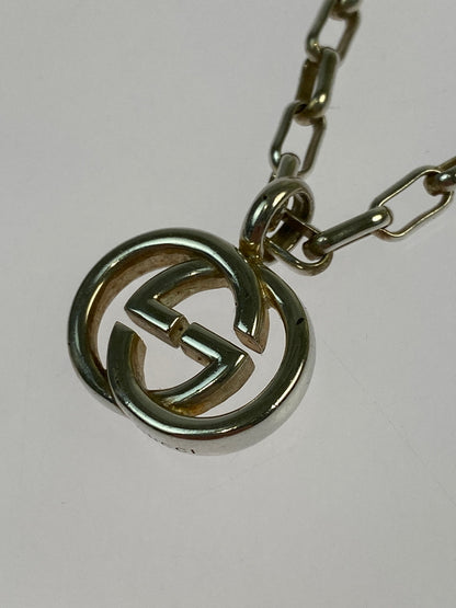 【中古品】【メンズ/レディース】 GUCCI グッチ インターロッキングGネックレス アクセサリー 182-260821-hu-02-min カラー：シルバー 万代Net店
