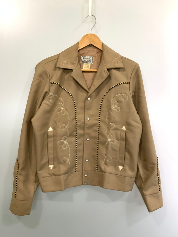 【現状渡し品】【メンズ】 H BAR C エイチバーシー 60S 70S ギャバジン ウエスタンジャケット 1960年代 1970年代 メンズ アウター 146-260813-KS-06-min サイズ：M カラー：ベージュ 万代Net店