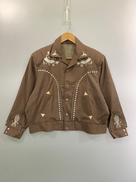【中古品】【メンズ】 CREAM SODA クリームソーダ 80S ウエスタン ジャケット 1980年代 メンズ アウター 142-260813-KS-02-min カラー：ブラウン系 万代Net店