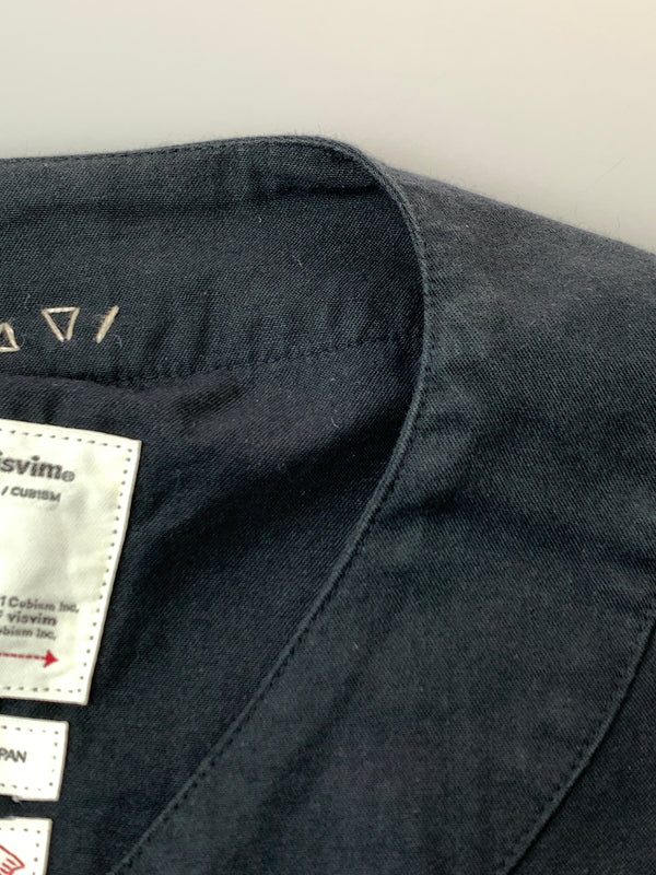 【中古品】【メンズ】 VISVIM ビズビム FREE EDGE SHIRT 0119205011002 フリー エッジ シャツ メンズ トップス 長袖 142-260813-KS-32-min サイズ：1 カラー：ブラック 万代Net店