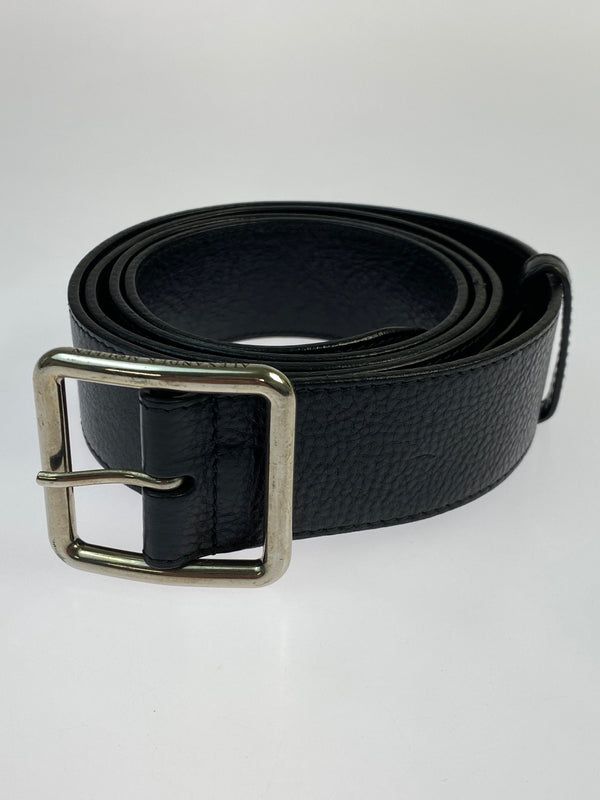 【中古品】【メンズ】 ALEXANDER MCQUEEN アレキサンダーマックイーン LEATHER BELT レザー ベルト 革 小物 アクセサリー 205-260821-hu-17-min カラー：ブラック 万代Net店