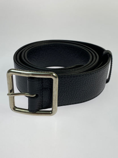 【中古品】【メンズ】 ALEXANDER MCQUEEN アレキサンダーマックイーン LEATHER BELT レザー ベルト 革 小物 アクセサリー 205-260821-hu-17-min カラー：ブラック 万代Net店