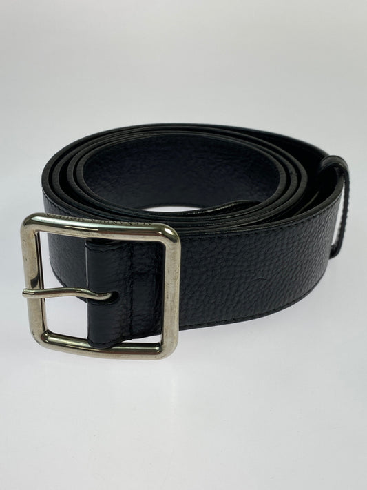 【中古品】【メンズ】 ALEXANDER MCQUEEN アレキサンダーマックイーン LEATHER BELT レザー ベルト 革 小物 アクセサリー 205-260821-hu-17-min カラー：ブラック 万代Net店
