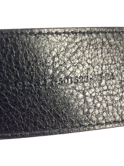 【中古品】【メンズ】 ALEXANDER MCQUEEN アレキサンダーマックイーン LEATHER BELT レザー ベルト 革 小物 アクセサリー 205-260821-hu-17-min カラー：ブラック 万代Net店