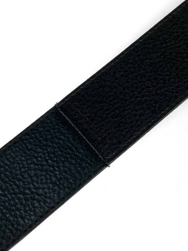 【中古品】【メンズ】 ALEXANDER MCQUEEN アレキサンダーマックイーン LEATHER BELT レザー ベルト 革 小物 アクセサリー 205-260821-hu-17-min カラー：ブラック 万代Net店
