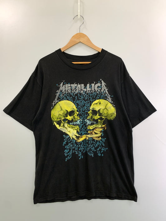 【中古品】【メンズ】 METALLICA メタリカ 91年製 PUSHEAD SS TEE パスヘッド ショートスリーブティー メンズ トップス 半袖Tシャツ 146-260813-KS-31-min サイズ：L カラー：ブラック 万代Net店