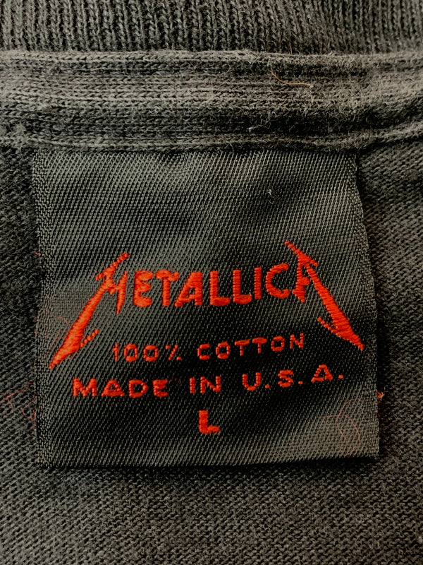 【中古品】【メンズ】 METALLICA メタリカ 91年製 PUSHEAD SS TEE パスヘッド ショートスリーブティー メンズ トップス 半袖Tシャツ 146-260813-KS-31-min サイズ：L カラー：ブラック 万代Net店