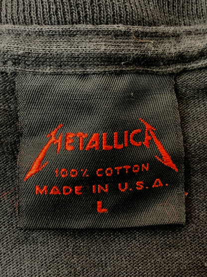 【中古品】【メンズ】 METALLICA メタリカ 91年製 PUSHEAD SS TEE パスヘッド ショートスリーブティー メンズ トップス 半袖Tシャツ 146-260813-KS-31-min サイズ：L カラー：ブラック 万代Net店