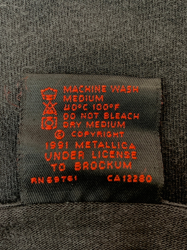 【中古品】【メンズ】 METALLICA メタリカ 91年製 PUSHEAD SS TEE パスヘッド ショートスリーブティー メンズ トップス 半袖Tシャツ 146-260813-KS-31-min サイズ：L カラー：ブラック 万代Net店