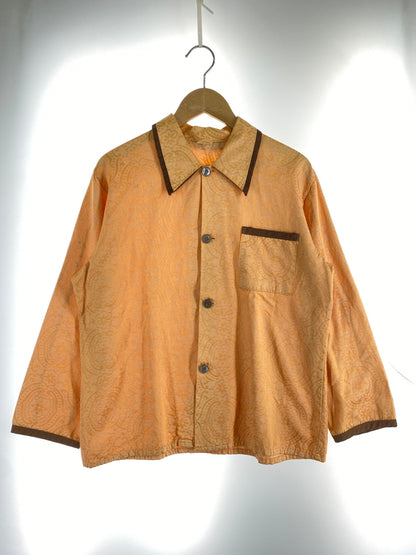 【中古品】【メンズ】 EURO VINTAGE ユーロ ヴィンテージ RAYON PAISLEY PAJAMA SHIRT レーヨン ペイズリー パジャマ シャツ メンズ トップス 長袖シャツ 146-260904-em-47-min サイズ：48 カラー：オレンジ 万代Net店