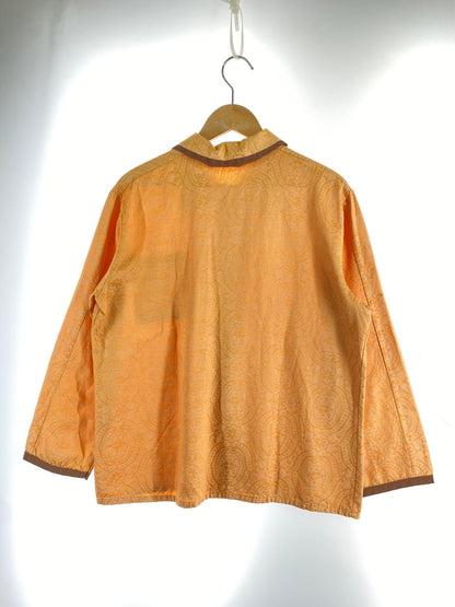 【中古品】【メンズ】 EURO VINTAGE ユーロ ヴィンテージ RAYON PAISLEY PAJAMA SHIRT レーヨン ペイズリー パジャマ シャツ メンズ トップス 長袖シャツ 146-260904-em-47-min サイズ：48 カラー：オレンジ 万代Net店