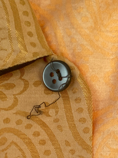 【中古品】【メンズ】 EURO VINTAGE ユーロ ヴィンテージ RAYON PAISLEY PAJAMA SHIRT レーヨン ペイズリー パジャマ シャツ メンズ トップス 長袖シャツ 146-260904-em-47-min サイズ：48 カラー：オレンジ 万代Net店