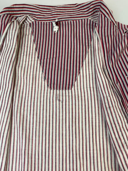 【現状渡し品】【メンズ】 B.V.D. ビー・ブイ・ディ 50-60S STRIPE SHIRT ストライプシャツ ロングスリーブ 146-260815-ta-12-min サイズ：サイズ不明 カラー：マルチカラー 万代Net店