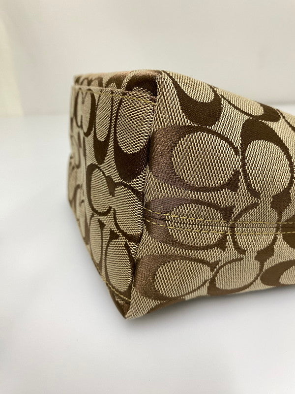 【中古品】【レディース】 COACH コーチ シグネチャー ハンドバッグ 手提げバッグ カバン レディース ミニバッグ 141-260830-em-14-min カラー：ブラウン系 万代Net店