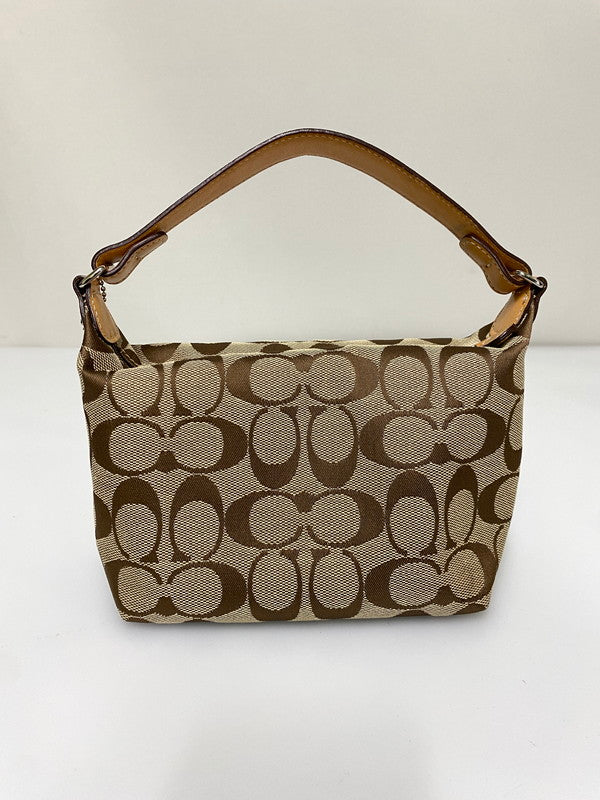 【中古品】【レディース】 COACH コーチ シグネチャー ハンドバッグ 手提げバッグ カバン レディース ミニバッグ 141-260830-em-14-min カラー：ブラウン系 万代Net店