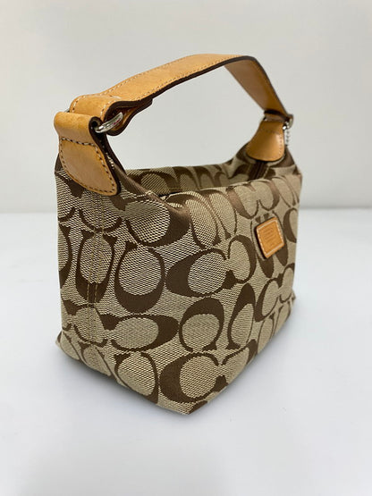 【中古品】【レディース】 COACH コーチ シグネチャー ハンドバッグ 手提げバッグ カバン レディース ミニバッグ 141-260830-em-14-min カラー：ブラウン系 万代Net店
