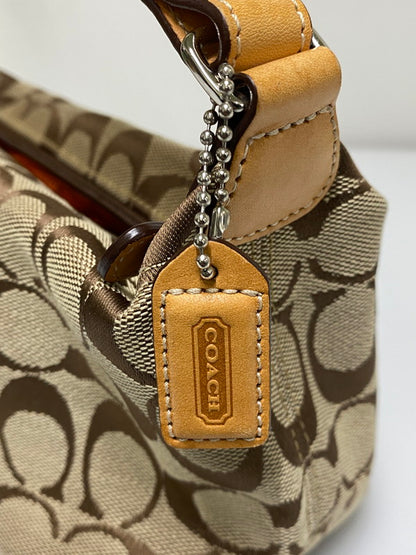【中古品】【レディース】 COACH コーチ シグネチャー ハンドバッグ 手提げバッグ カバン レディース ミニバッグ 141-260830-em-14-min カラー：ブラウン系 万代Net店