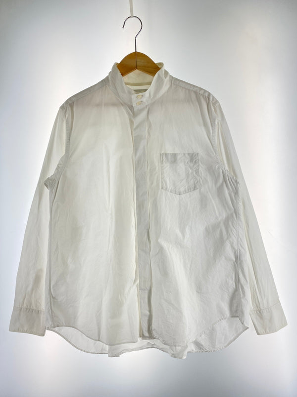 【中古品】【メンズ】 FUMITO GANRYU フミトガンリュウ BACK PLEATED STAND COLLAR SHIRT FU1-SH-08 バックプリーツスタンドカラーシャツ 長袖シャツ トップス 140-261013-yn-11-min サイズ：3 カラー：ホワイト 万代Net店