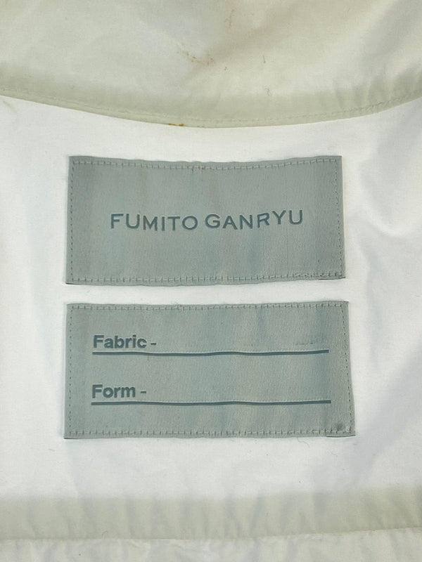 【中古品】【メンズ】 FUMITO GANRYU フミトガンリュウ BACK PLEATED STAND COLLAR SHIRT FU1-SH-08 バックプリーツスタンドカラーシャツ 長袖シャツ トップス 140-261013-yn-11-min サイズ：3 カラー：ホワイト 万代Net店