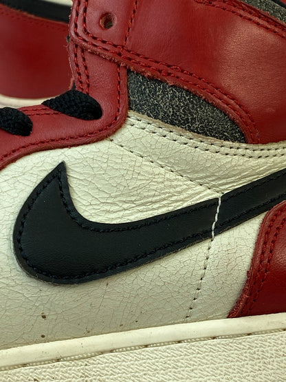 【中古品】【ボーイズ】 NIKE ナイキ GS AIR JORDAN 1 HIGH OG LOST & FOUND CHICAGO FD1437-612 エアジョーダン1 ハイ OG ロスト & ファウンド/シカゴ スニーカー ジュニア 靴 シューズ 160-260818-em-07-min サイズ：25.0cm カラー：ホワイト/レッド/ブラック 万代Net店