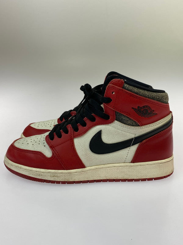【中古品】【ボーイズ】 NIKE ナイキ GS AIR JORDAN 1 HIGH OG LOST & FOUND CHICAGO FD1437-612 エアジョーダン1 ハイ OG ロスト & ファウンド/シカゴ スニーカー ジュニア 靴 シューズ 160-260818-em-07-min サイズ：25.0cm カラー：ホワイト/レッド/ブラック 万代Net店