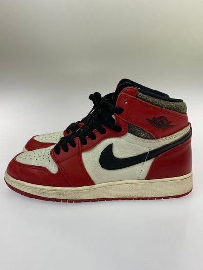 【中古品】【ボーイズ】 NIKE ナイキ GS AIR JORDAN 1 HIGH OG LOST & FOUND CHICAGO FD1437-612 エアジョーダン1 ハイ OG ロスト & ファウンド/シカゴ スニーカー ジュニア 靴 シューズ 160-260818-em-07-min サイズ：25.0cm カラー：ホワイト/レッド/ブラック 万代Net店