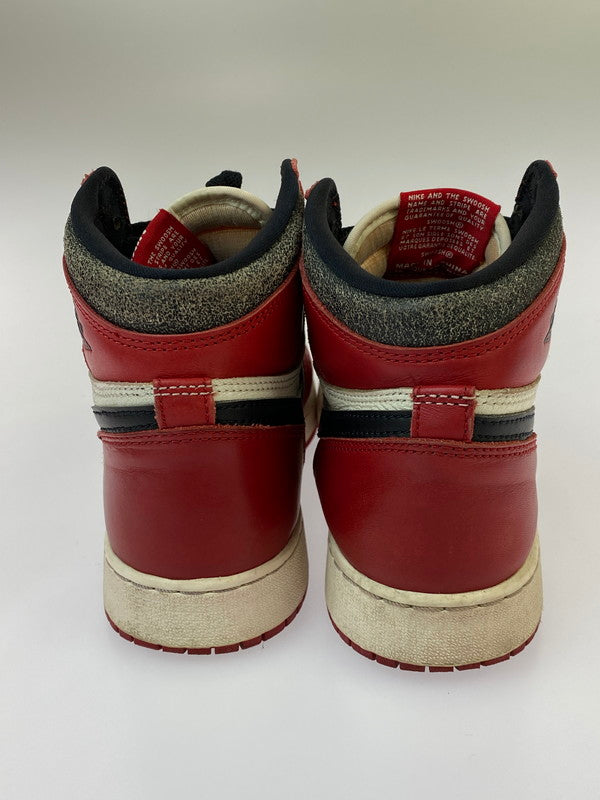 【中古品】【ボーイズ】 NIKE ナイキ GS AIR JORDAN 1 HIGH OG LOST & FOUND CHICAGO FD1437-612 エアジョーダン1 ハイ OG ロスト & ファウンド/シカゴ スニーカー ジュニア 靴 シューズ 160-260818-em-07-min サイズ：25.0cm カラー：ホワイト/レッド/ブラック 万代Net店