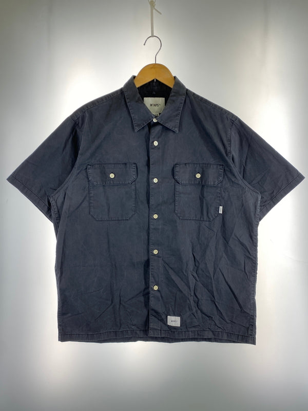 【中古品】【メンズ】 WTAPS ダブルタップス WTAPS 18SS SATI COTTON SHIRT サティ コットン シャツ 181TQDT-SHM02 半袖 シャツ ショートスリーブ 142-260830-hu-32-min サイズ：X 04 カラー：ダークグレー系 万代Net店