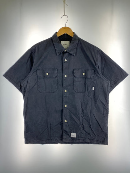 【中古品】【メンズ】 WTAPS ダブルタップス WTAPS 18SS SATI COTTON SHIRT サティ コットン シャツ 181TQDT-SHM02 半袖 シャツ ショートスリーブ 142-260830-hu-32-min サイズ：X 04 カラー：ダークグレー系 万代Net店