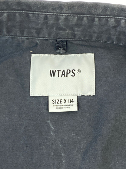 【中古品】【メンズ】 WTAPS ダブルタップス WTAPS 18SS SATI COTTON SHIRT サティ コットン シャツ 181TQDT-SHM02 半袖 シャツ ショートスリーブ 142-260830-hu-32-min サイズ：X 04 カラー：ダークグレー系 万代Net店