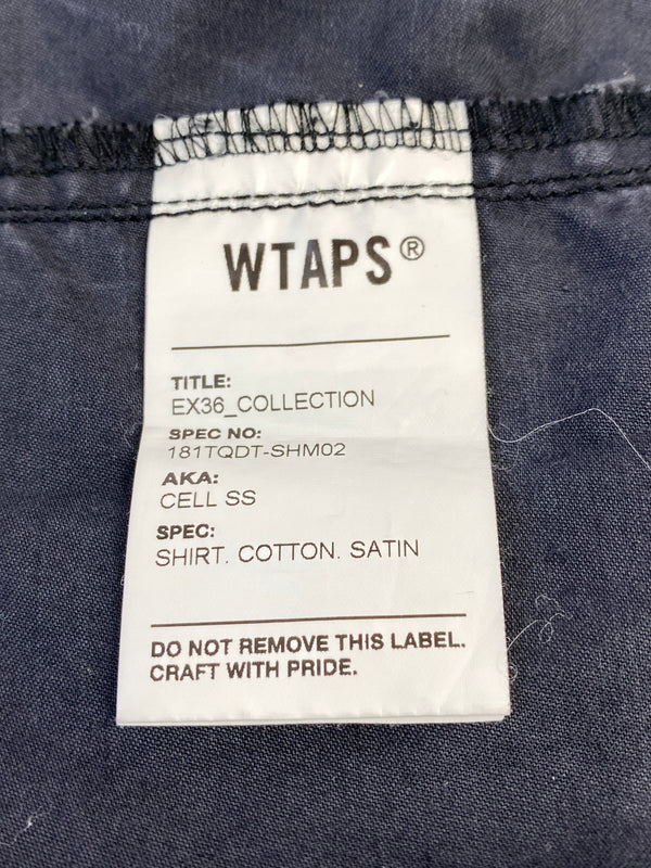 【中古品】【メンズ】 WTAPS ダブルタップス WTAPS 18SS SATI COTTON SHIRT サティ コットン シャツ 181TQDT-SHM02 半袖 シャツ ショートスリーブ 142-260830-hu-32-min サイズ：X 04 カラー：ダークグレー系 万代Net店