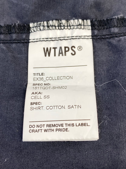 【中古品】【メンズ】 WTAPS ダブルタップス WTAPS 18SS SATI COTTON SHIRT サティ コットン シャツ 181TQDT-SHM02 半袖 シャツ ショートスリーブ 142-260830-hu-32-min サイズ：X 04 カラー：ダークグレー系 万代Net店