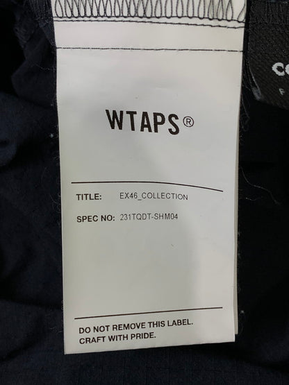 【中古品】【メンズ】 WTAPS ダブルタップス NYCO. RIPSTOP. CORDURA 231TQDT-SHM04 リップストップ コーデュラ 半袖シャツ トップス 142-260821-yn-07-min サイズ：03 カラー：ネイビー 万代Net店